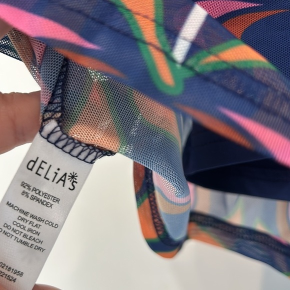 DELIA*S BY DOLLS KILL 70s DISCO BLISS MESH CROP TOP w/ tank small new w tags - Picture 7 of 8